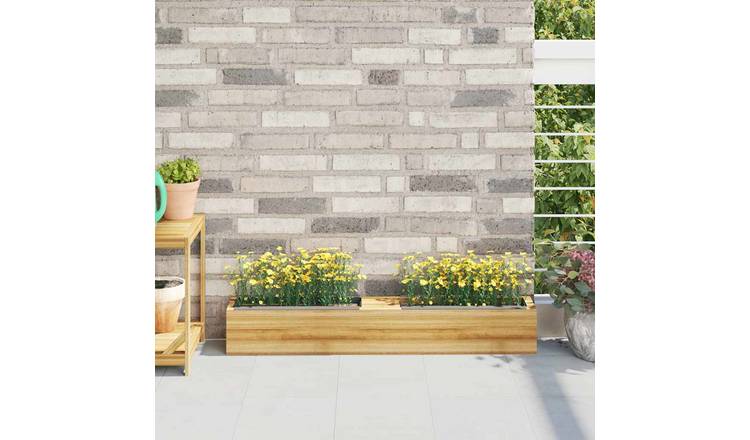 Walplus Pack of 12 Polypropylene Flower Box - Grey - 36 x 13.5 x 9.5 cm