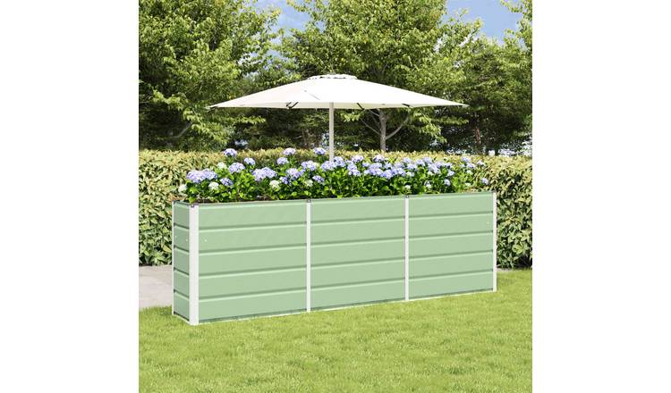 Walplus Steel Garden Planter - Green - 240 x 40 x 75 cm