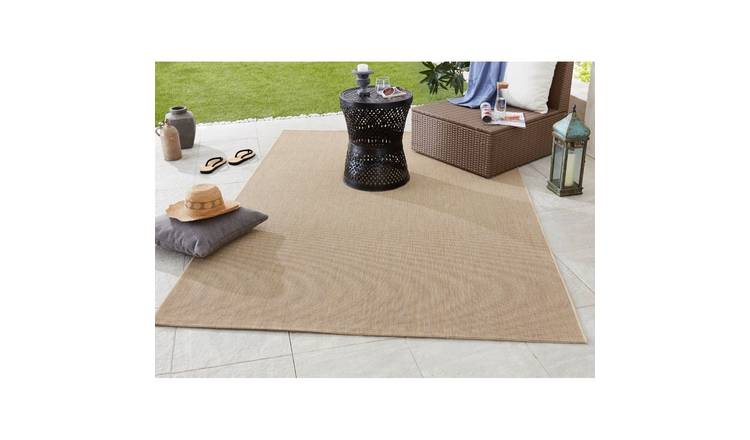 Hanse Home Beige Plain Indoor Outdoor Easy Clean Minimalist Rug - 80 x 150cm