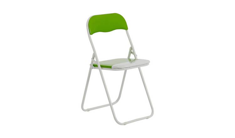 Harbour Housewares Coloured Padded Folding Chair - Green