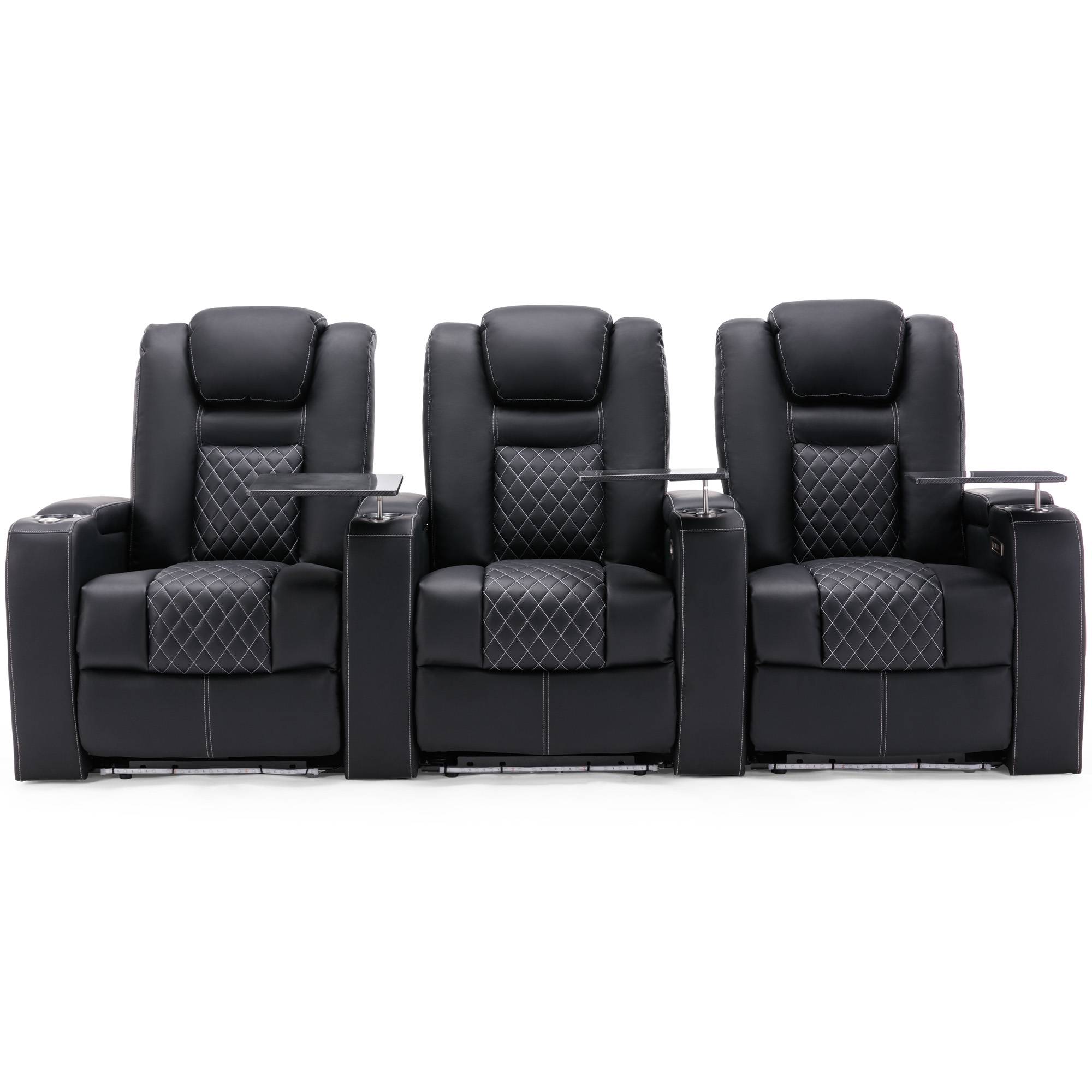 Furniture Online Broadway Electric Recliner 3 Seater Sofa – Black And White - Image 5