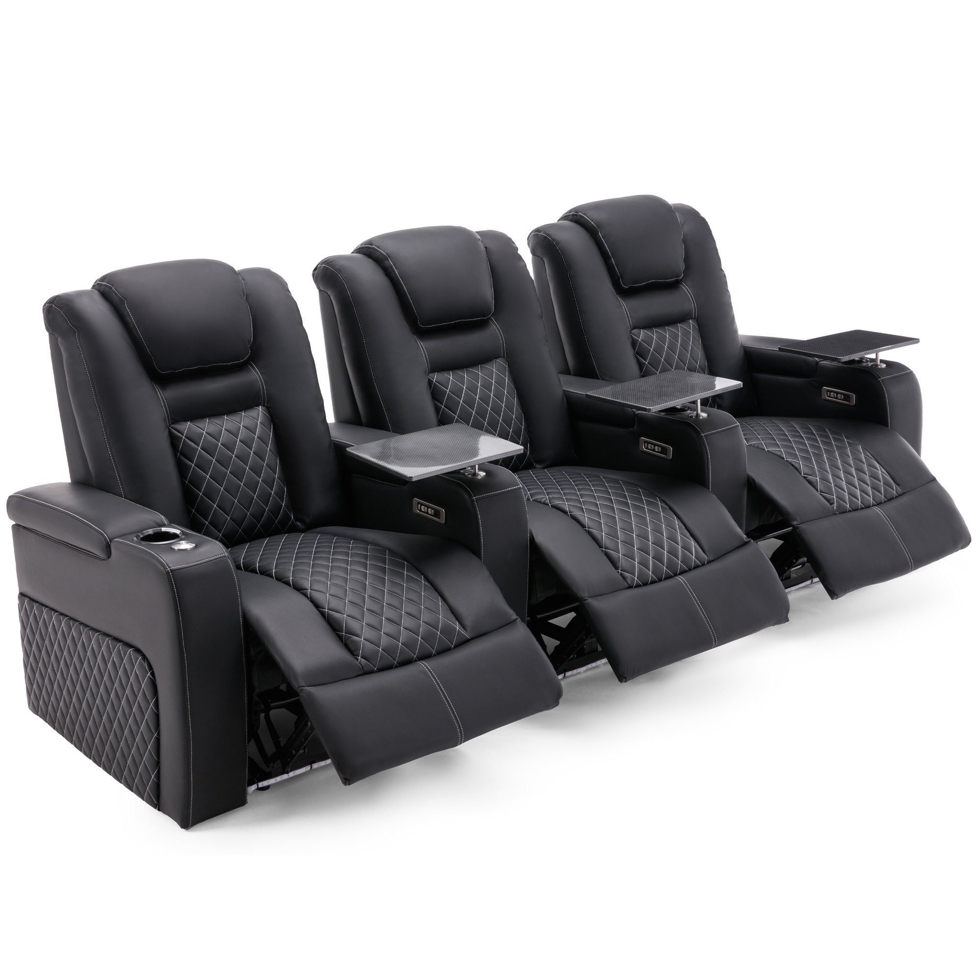 Furniture Online Broadway Electric Recliner 3 Seater Sofa – Black And White - Image 6