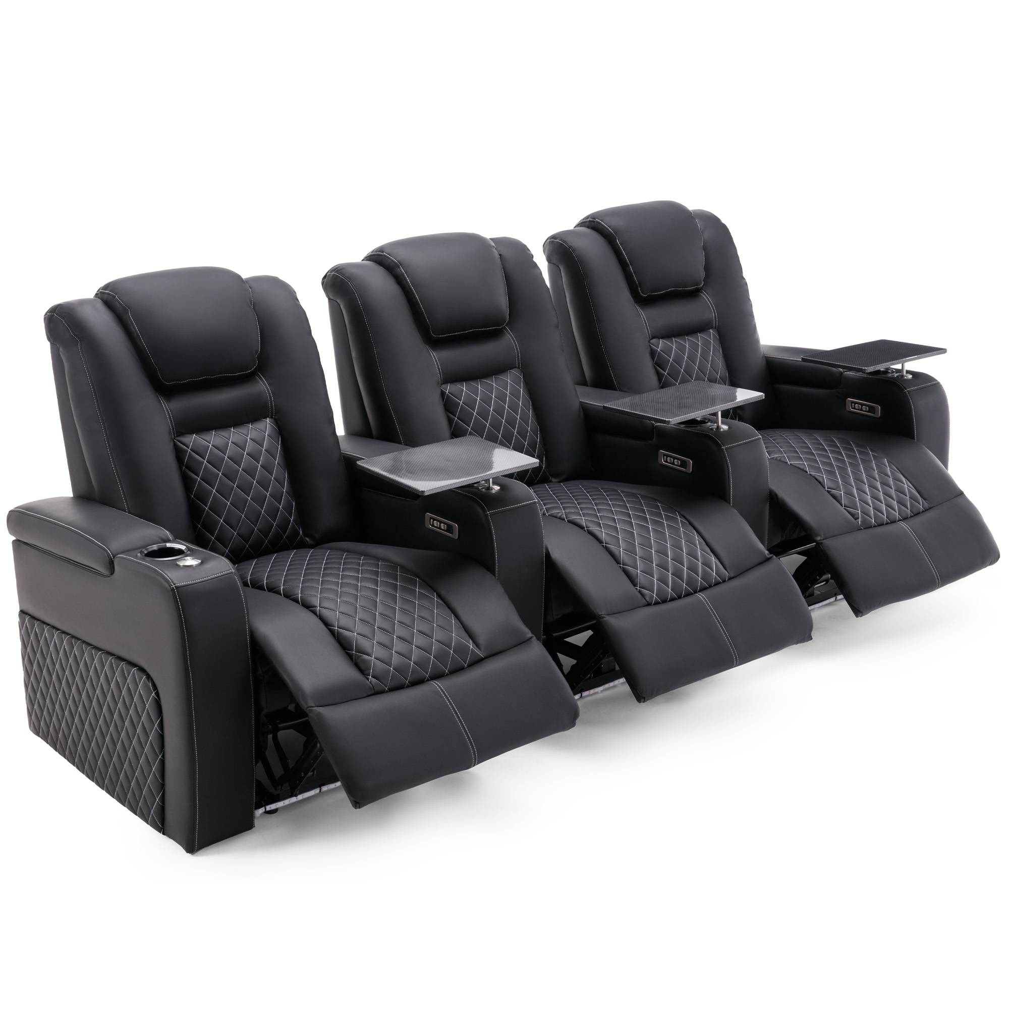Furniture Online Broadway Electric Recliner 3 Seater Sofa – Black And White - Image 6
