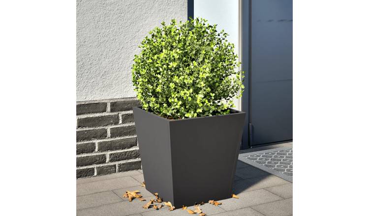 Walplus Steel Garden Planter - Black - 40 x 40 x 40 cm