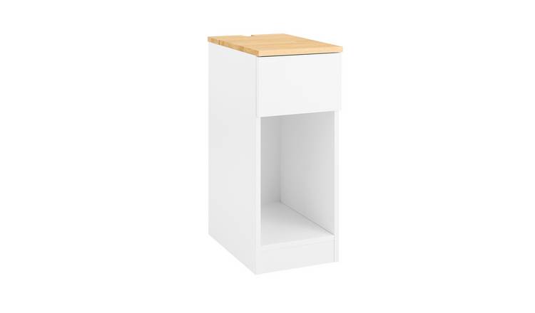 SoBuy 1 Drawer 1 Tier Narrow Bedside Table - White