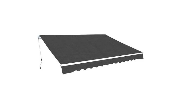 Walplus Polyester Awning - Anthracite - 450 x 300 cm