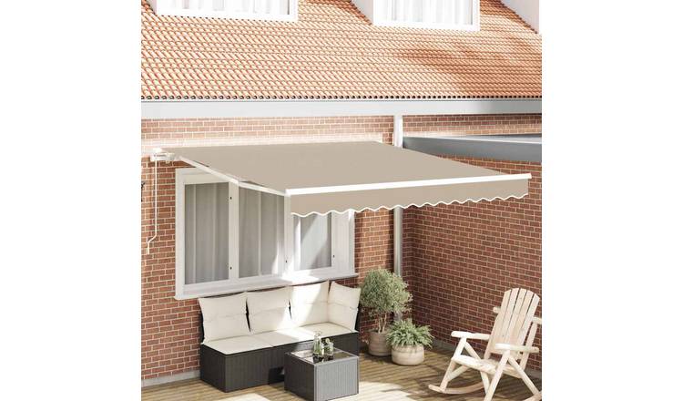 Walplus Aluminium Retractable Awning - Beige - 350 x 250 cm
