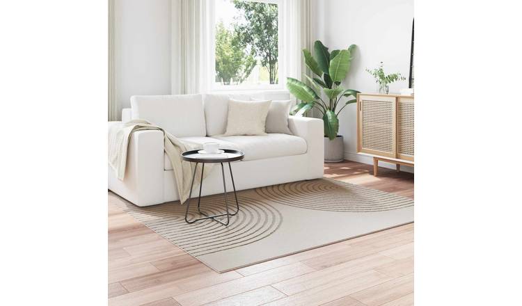 Walplus Galati Polyester Square Area Rug - Cream - 200 x 200 cm