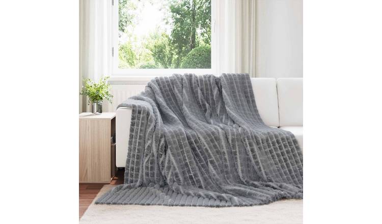 Walplus Fleece Throw Blanket - Dark Grey - 270 x 240 cm