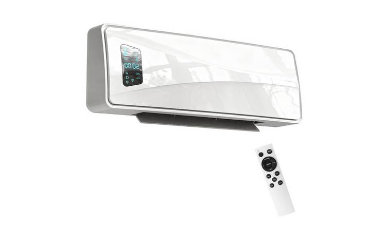 HOMCOM Ceramic Wall Mounted Space Heater with Fan - White