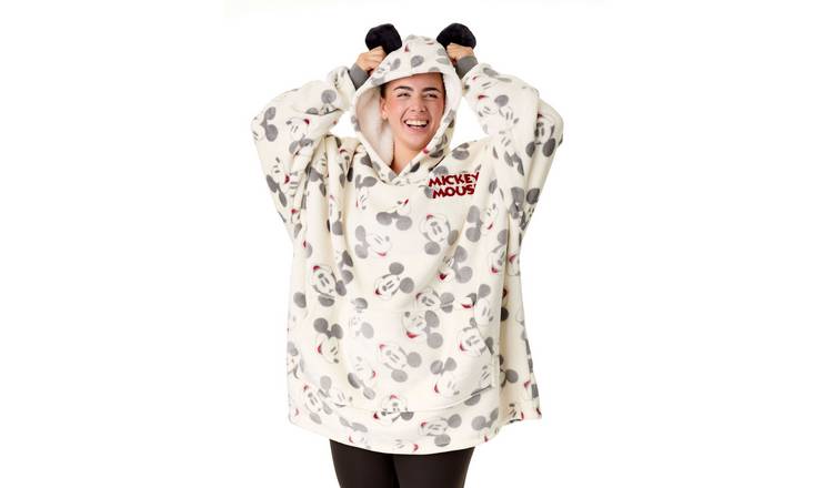 Disney Mickey Mouse Adult Womens Blanket Hoodie - Beige