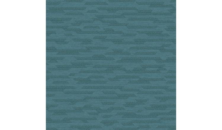 Grandeco Boutique Dioret Stacked Stone Embossed Wallpaper - Blue