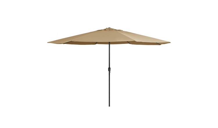 Walplus Polyester Garden Parasol - Taupe - 390 x 247 cm
