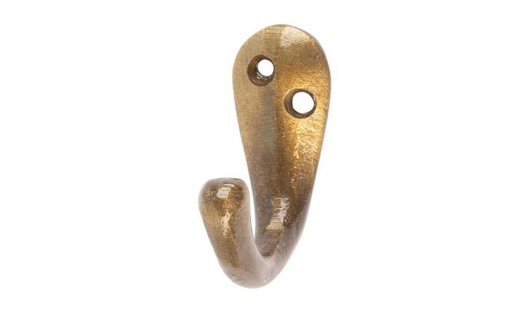 Hammer & Tongs Single Robe Hook - Brass