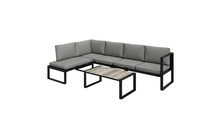 Outsunny Texteline Garden Sofa Set - Dark Grey