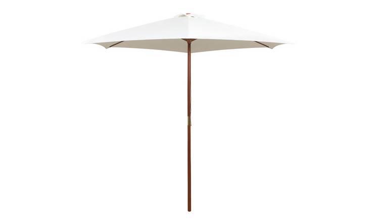 Walplus Height Garden Parasol - Cream White - 243 cm