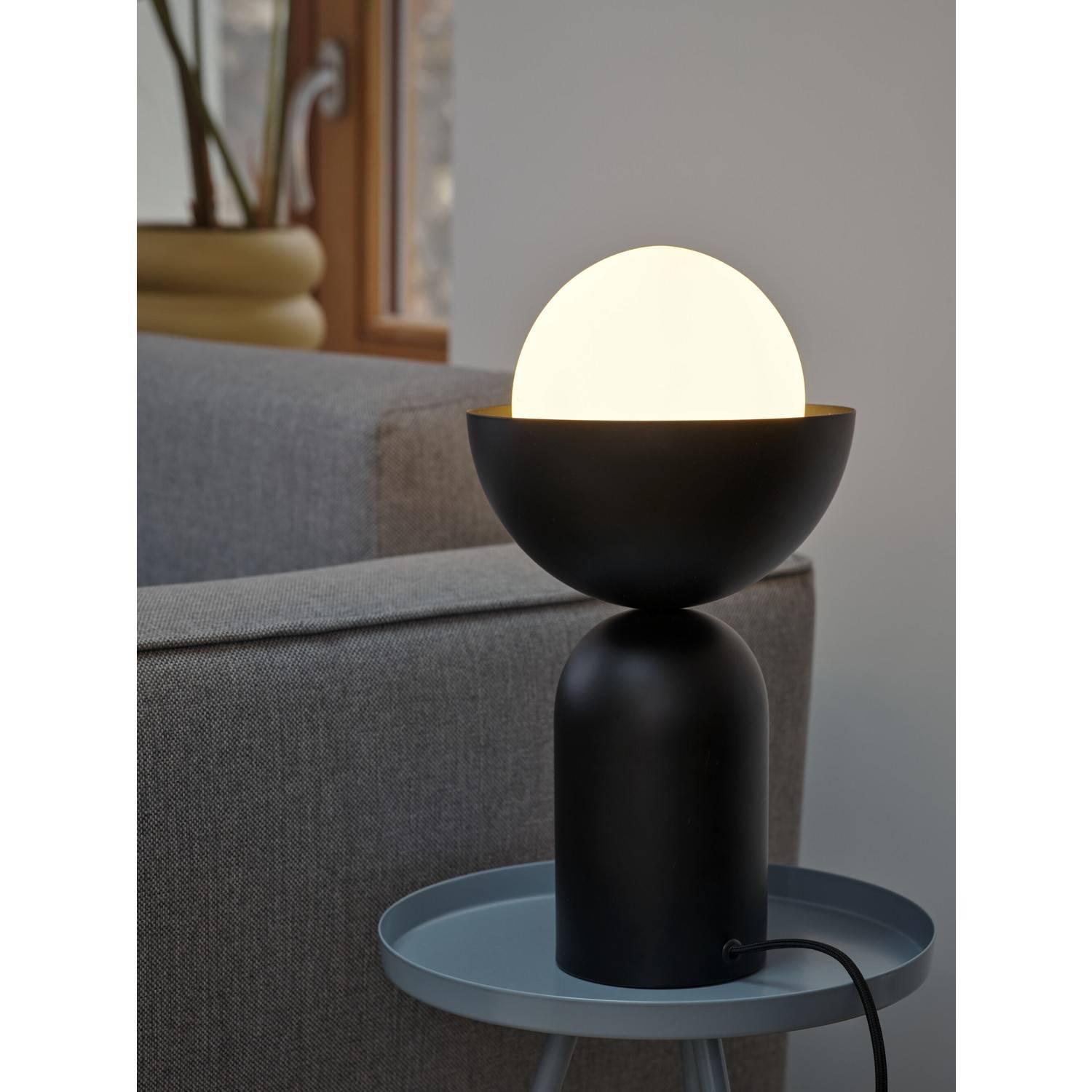 Osram Decor Bowl E14 Modern Decorative Bedside Desk Table Lamp - Black - Image 2