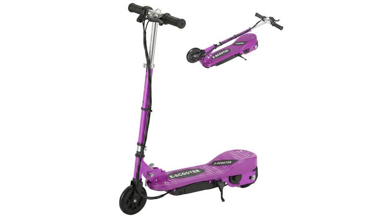HOMCOM 120W 7 to 14 Years 5.5 Inch Foldable Kids Electric Scooter – Purple