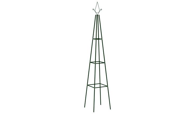 Walplus Pack of 2 Garden Climbing Plant Racks - Dark Green - 35 x 35 x 195 cm