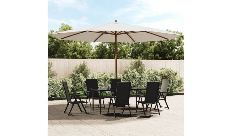 Walplus Garden Parasol - Sand - 400 x 273 cm