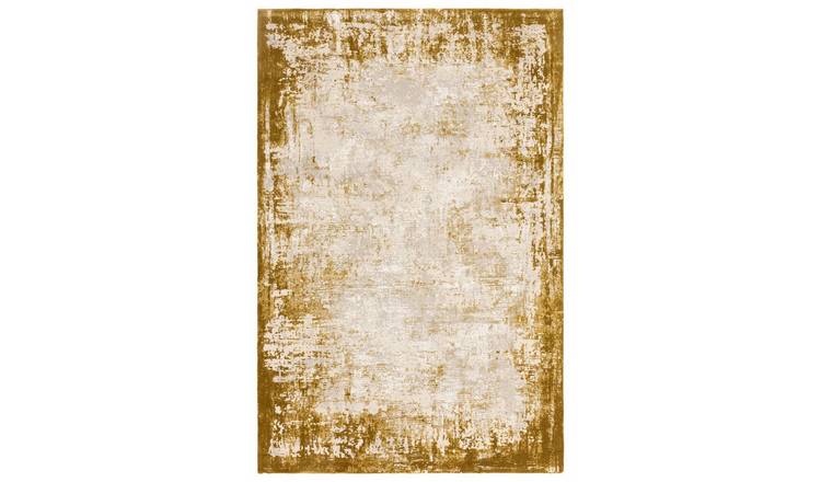 Mega Flooring Gold Modern Abstract Rug - 160 x 230cm