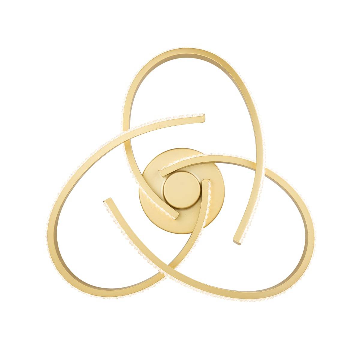 Cosylyte Moora 3 Light Integrated LED Modern Curved Ceiling Light - Gold - Image 2