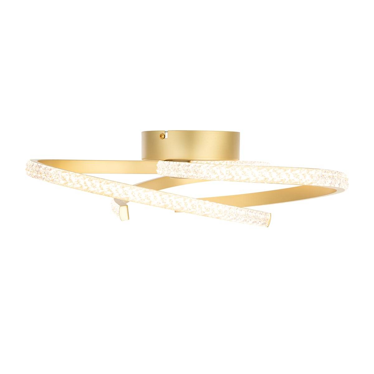 Cosylyte Moora 3 Light Integrated LED Modern Curved Ceiling Light - Gold - Image 3