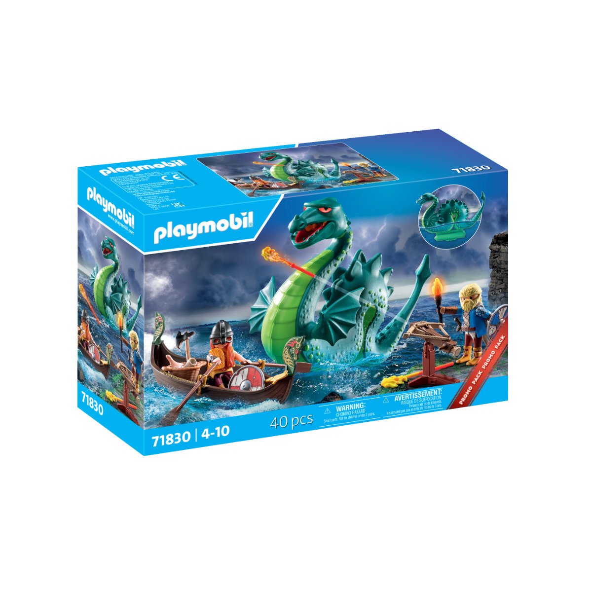 Playmobil Vikings & Sea Monster Promo Pack Childrens Toy Playset - Image 2