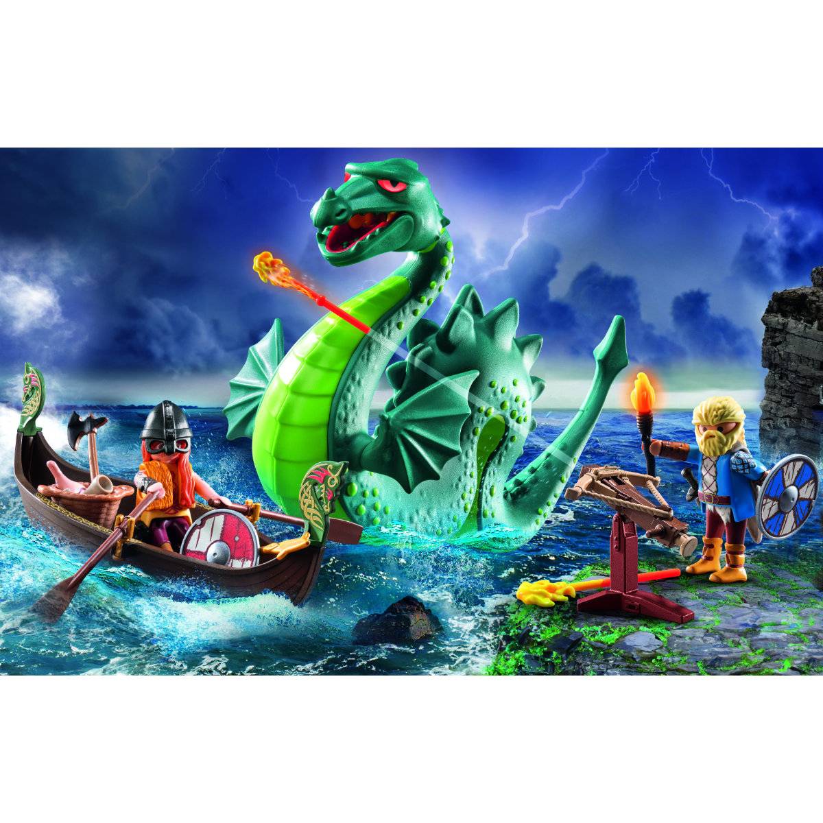 Playmobil Vikings & Sea Monster Promo Pack Childrens Toy Playset - Image 4