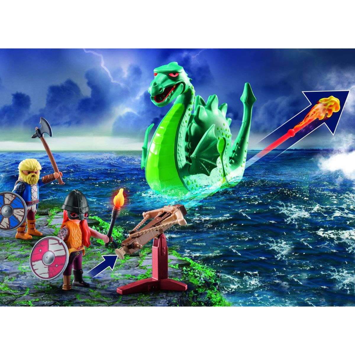 Playmobil Vikings & Sea Monster Promo Pack Childrens Toy Playset - Image 5