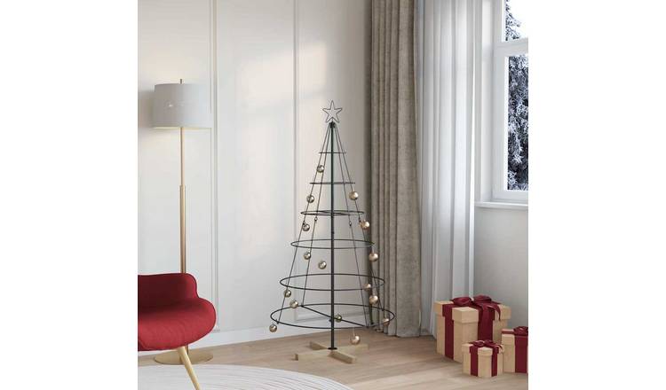 Walplus Christmas Cone Tree 78 cm Wide - Black - 120 cm