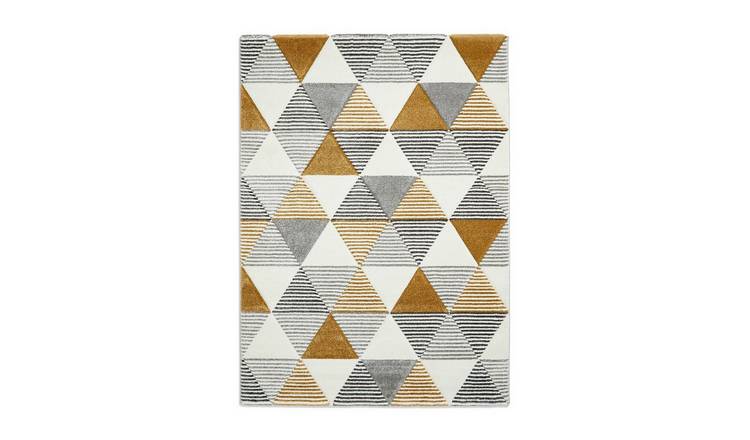 Mega Flooring Grey Modern Geometric Rug - 120 x 170cm