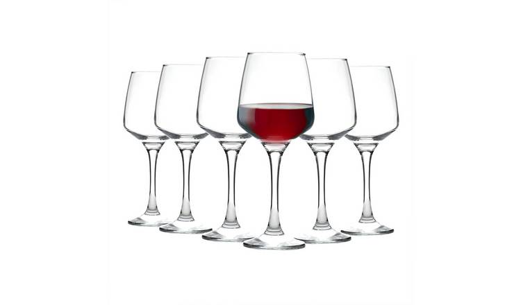 LAV Lal Red Wine Glasses -  Clear - Pack of 6