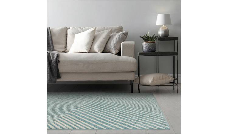 Mega Flooring Blue Modern Geometric Rug - 200 x 290cm