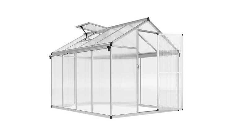 Outsunny Polycarbonate Aluminium Frame Greenhouse – Transparent