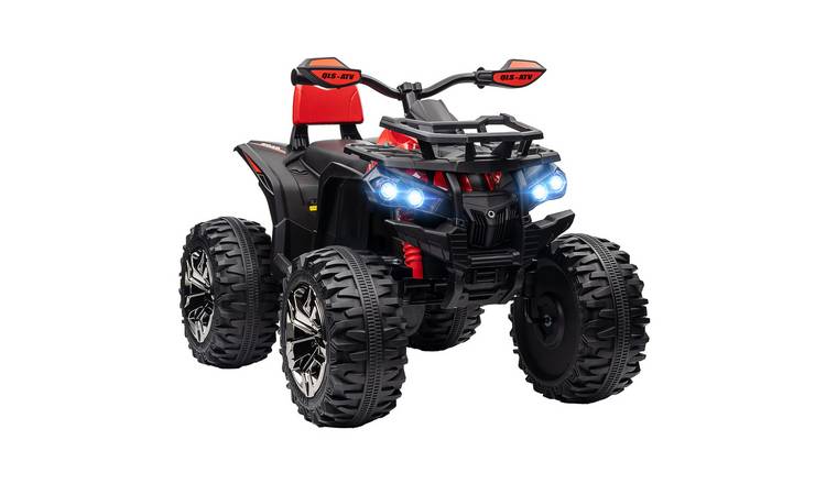 HOMCOM 12V Lights and Music Battery Powered Ride on Quad Bike – Red