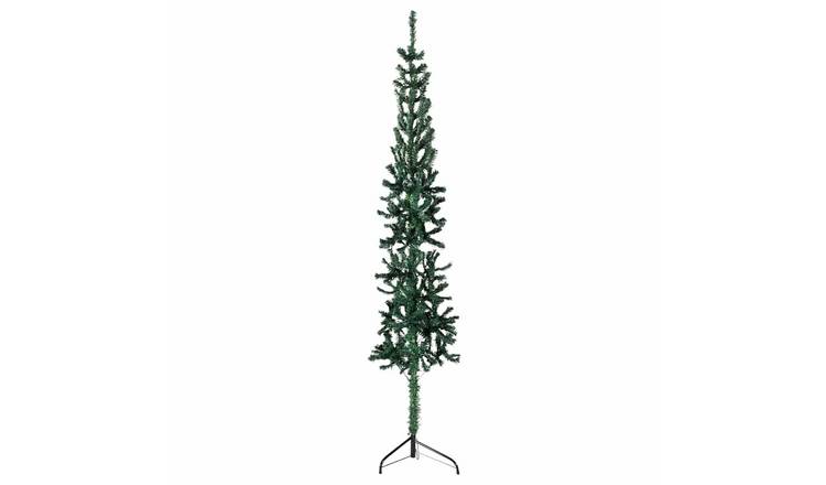 Walplus 290 Branch Tips Slim Half Artificial Christmas Tree - Green - 210 cm