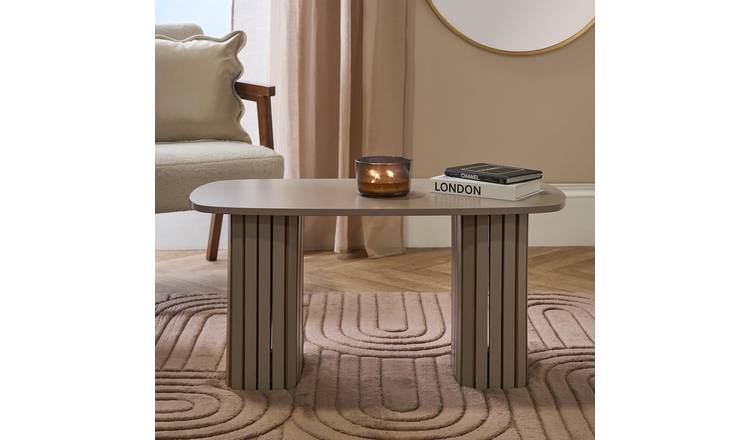 OHS Madison Ribbed Coffee Table - Natural