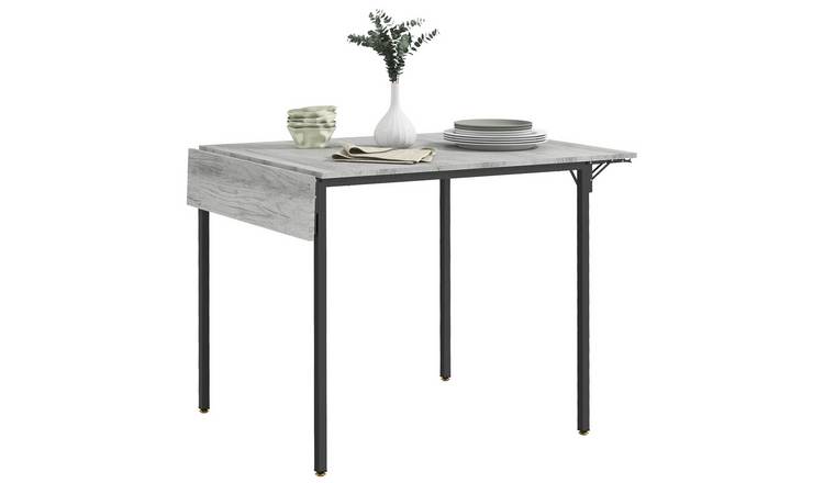 HOMCOM Folding Drop Leaf Dining Table for Small Space - Grey