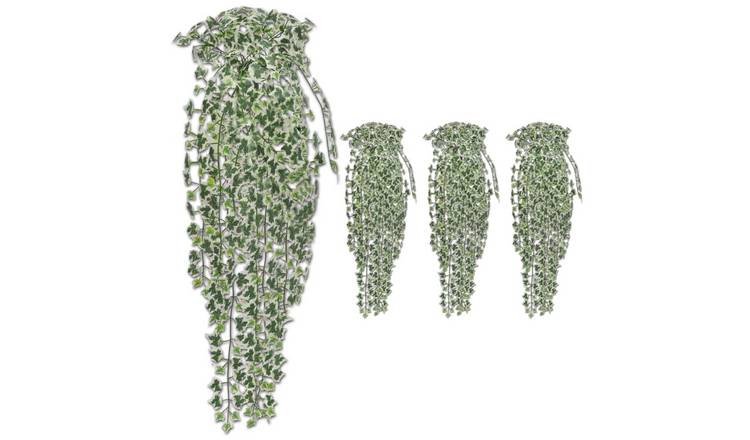 Walplus Pack of 4 Artificial Ivy Bushes - Variegated - 90 cm