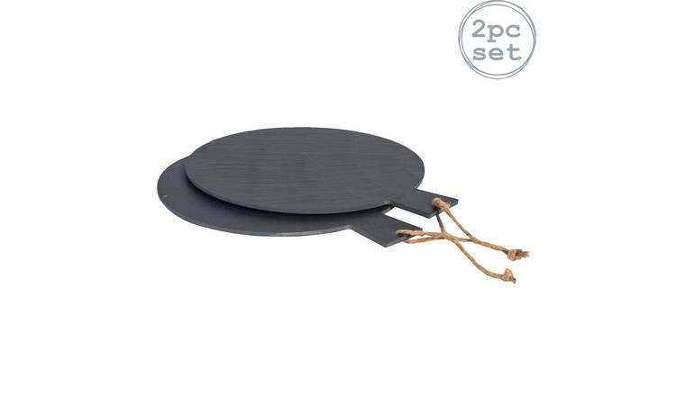 Argon Tableware Round Slate Serving Paddles - Pack of 2
