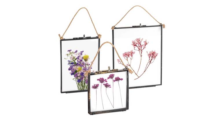Nicola Spring Hanging Metal Photo Frames Gallery - 8 x 10" - Set of 3 - Black