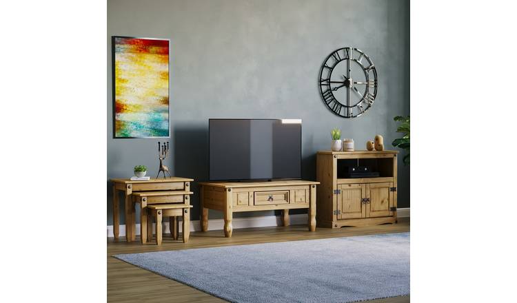 Vida Designs Corona Trio Living Room Set - Pine