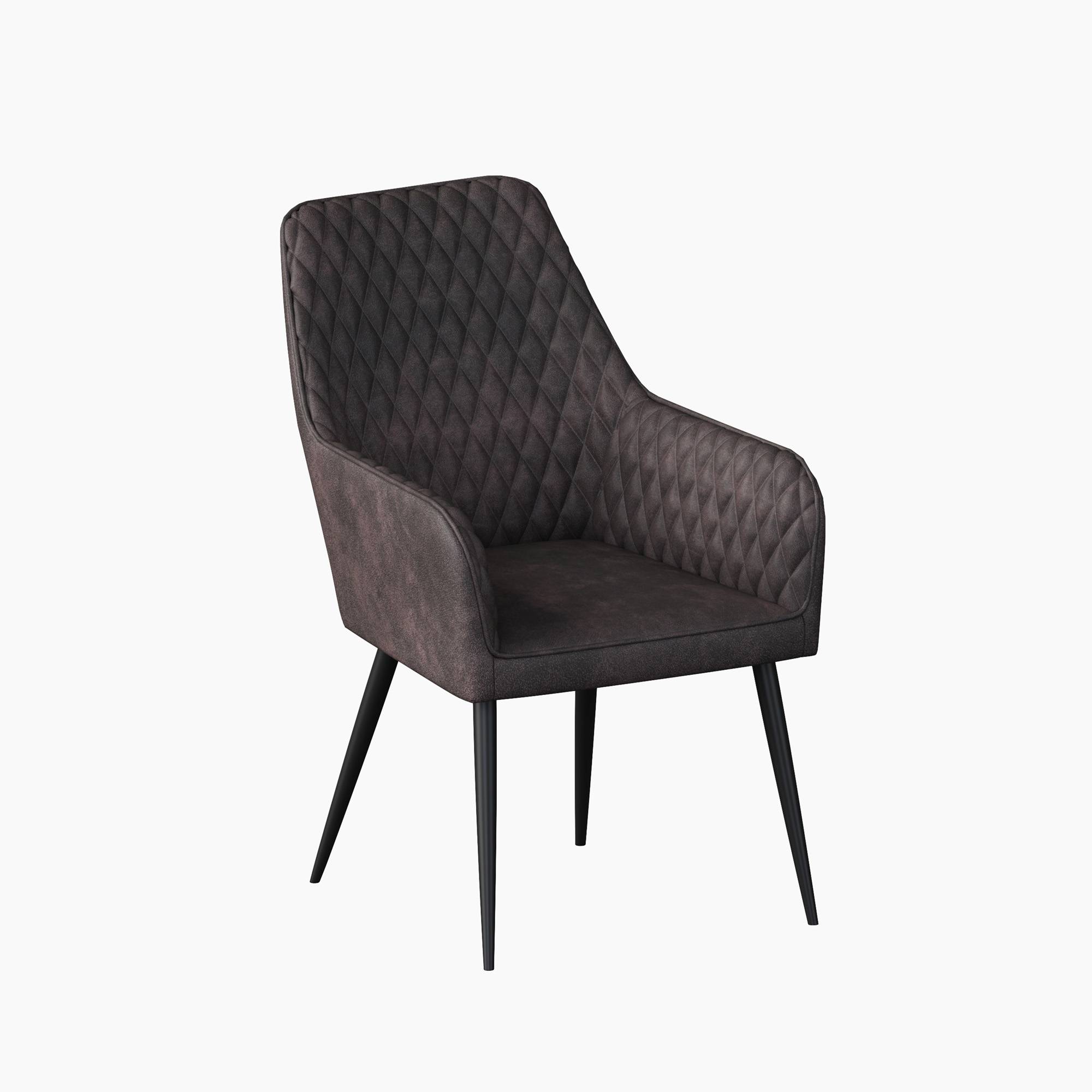 Furniture Online Ella Set 8 Fabric Dining Chair – Brown - Image 1