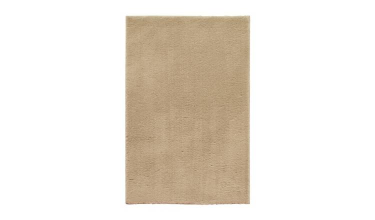 Mega Flooring Beige Modern Plain Rug - 100 x 150cm
