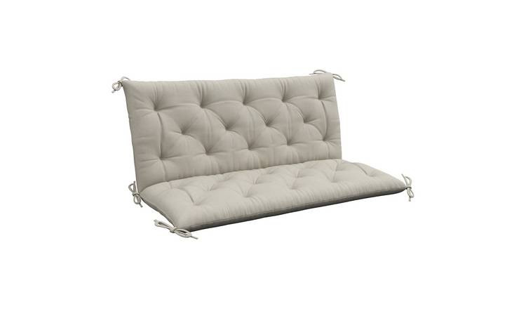 Outsunny Fire Retardant Polyester Bench Cushion - Light Grey