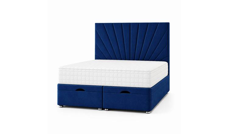 Comfy Deluxe  Aspen   3ft Single  End Lift Ottoman Bed Set - Blue
