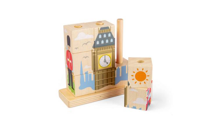 Bigjigs Toys London Stacking Blocks - 12 Months +