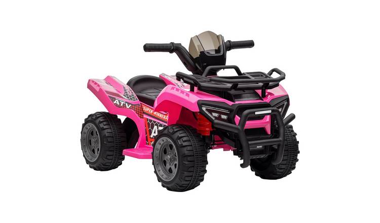 HOMCOM 6V 18 to 36 Months Music Kids Electric Quad Bike – Pink