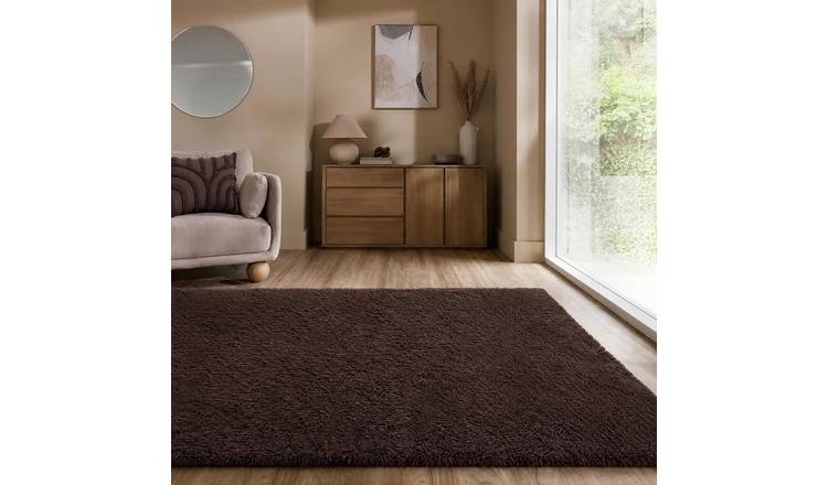 OHS Soft Fluffy Fleece Rug - 80 x 150cm - Chocolate